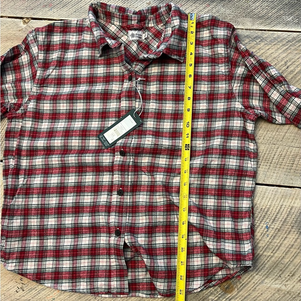 Alpine Design Flannel‎ Shirt Women Medium Red Plaid NEW Midweight ADW24300 - Picture 7 of 8